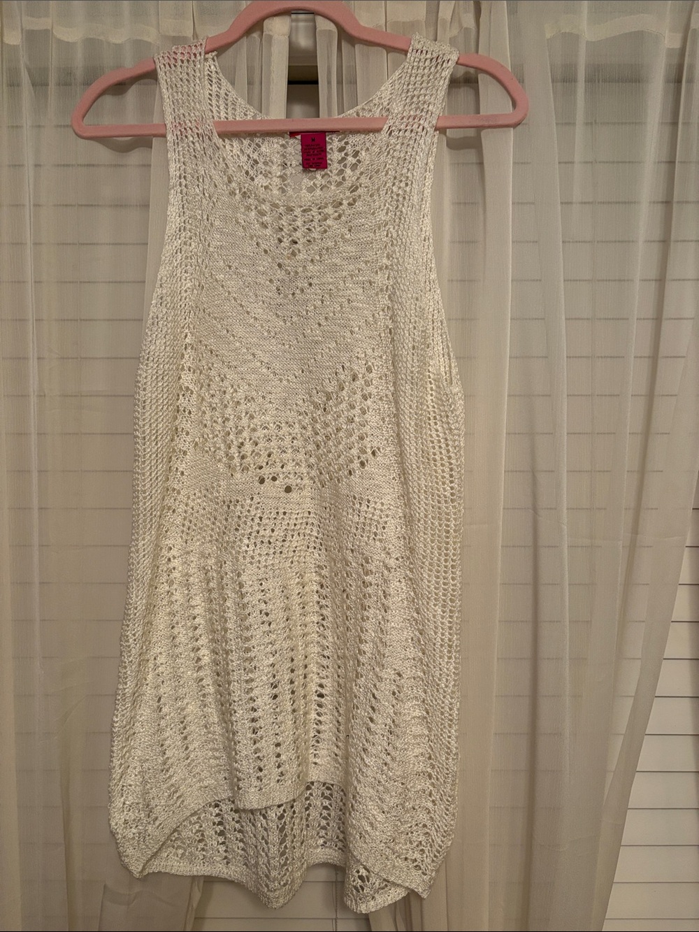 Body Central Cream Crochet Tank